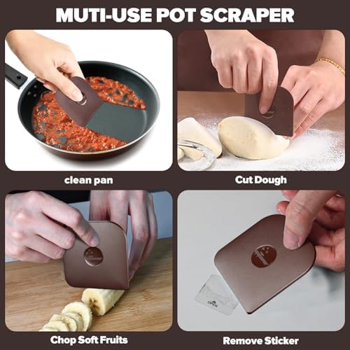 Matscover 2 in 1 Dish Scraper with Cast Iron Brush