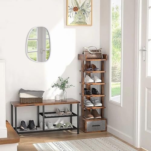 Asymmetrical Wall Mirror with White Wooden Frame