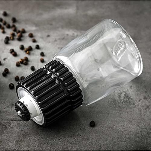WXWIN Refillable Salt Pepper Mill Set - Durable Glass Stainless Steel