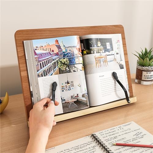 Foldable Wooden Book Stand for Kitchen and Office Use