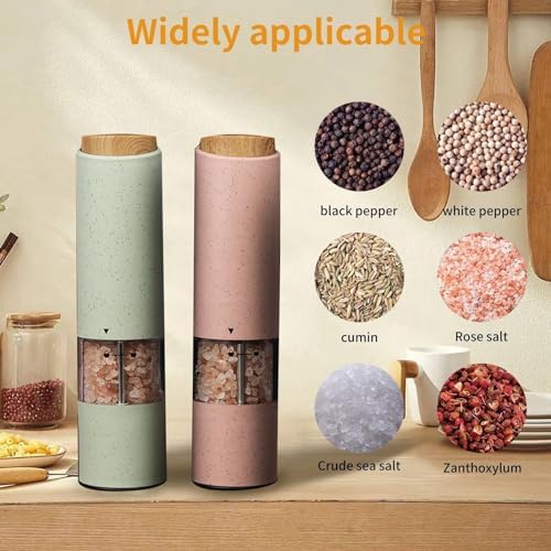 WANGJIAOID Electric Pepper Mill with LED Light
