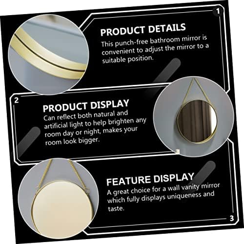 Round Wall Mounted Vanity Mirror with Hanging Chain