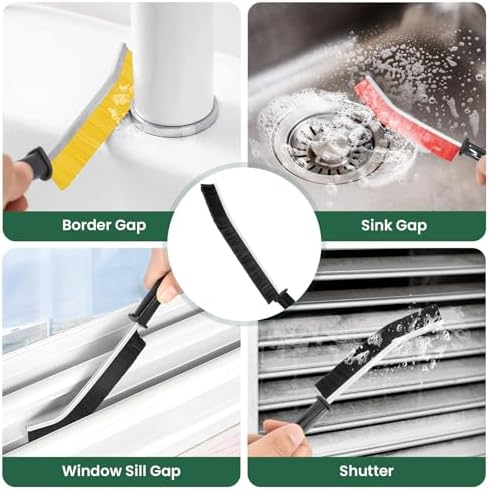 6 PCS Hard Bristle Crevice Cleaning Brush Set