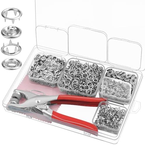 RYKOMO 200 Sets Snaps Fastener Kit No Sewing