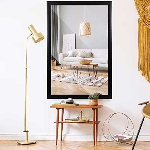 Modern Black 24x36 Inch Wall Mirror for Bathroom
