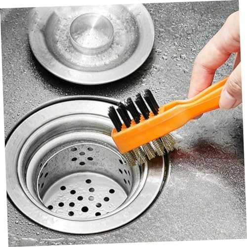 Ipetboom 2pcs Steel Tile Cleaning Brush for Bathroom and Window Grooves 1