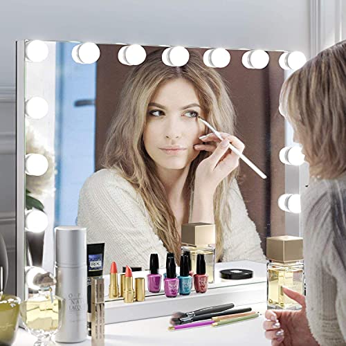 BENDIC Lighted Vanity Mirror with 10X Lens and Touch Control