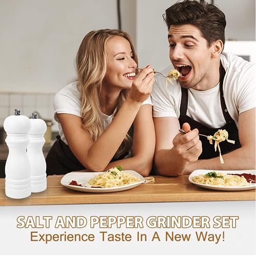 BOCHION Salt and Pepper Grinder Set of 2 Adjustable Ceramic Grinders