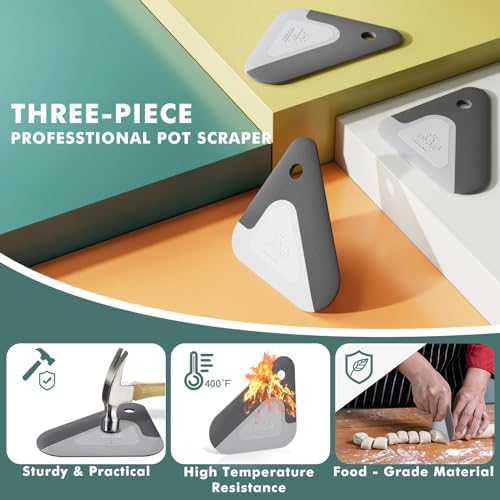 Matscover 2 in 1 Dish Scraper with Cast Iron Brush