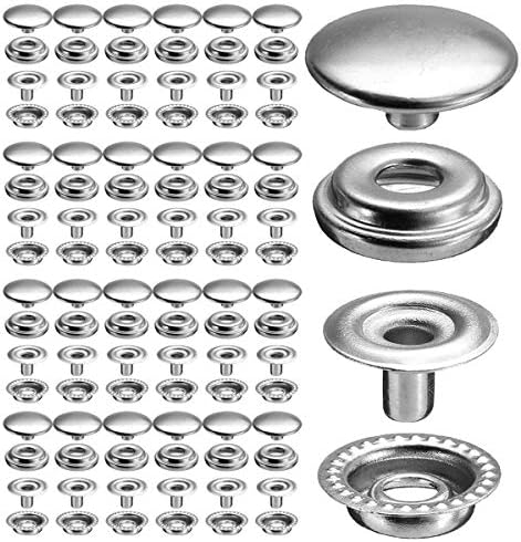YiChuangXin 108pcs Marine Grade Stainless Steel Snap Fasteners