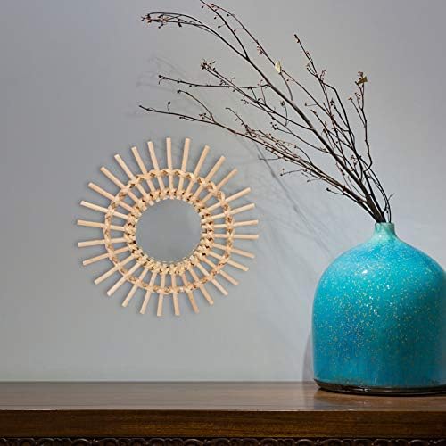 ABOOFAN 1pc Rattan Woven Wall Mirror