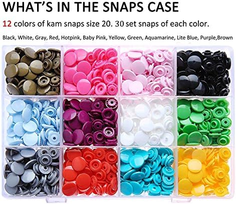 Seawhisper KAM Snaps 360pcs Kit with Pliers for Crafts Clothing