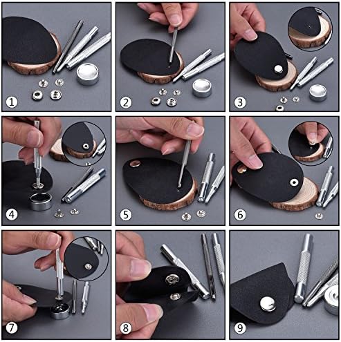 100 Set Snap Fasteners with 4 Tools for Crafts and Sewing