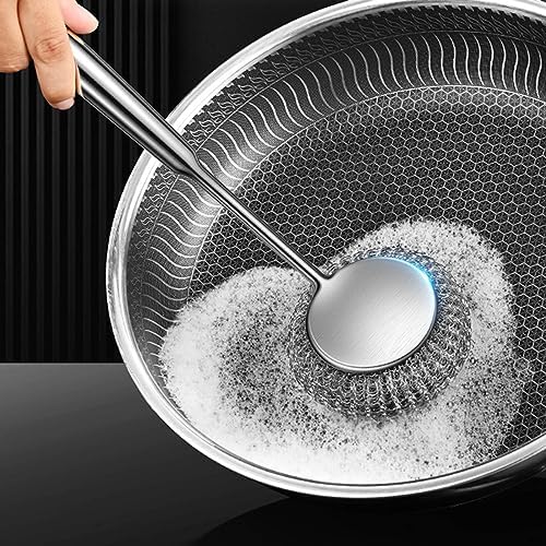 Guaber Stainless Steel Scrub Brush for Cast Iron Pans and Pots 1