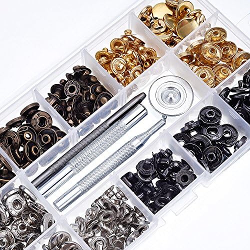 100 Set Snap Fasteners with 4 Tools for Crafts and Sewing