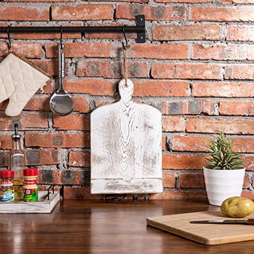 MyGift Recipe Book Holder Whitewashed Wood Stand